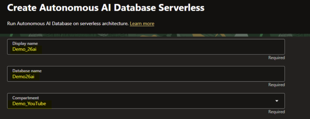 Como subir um Oracle Autonomous Database 26ai na faixa (Always Free!) image