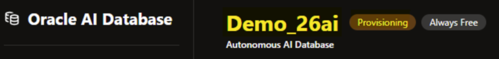 Como subir um Oracle Autonomous Database 26ai na faixa (Always Free!) image