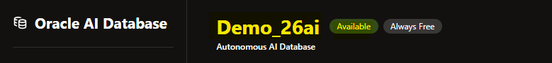 Como subir um Oracle Autonomous Database 26ai na faixa (Always Free!) image